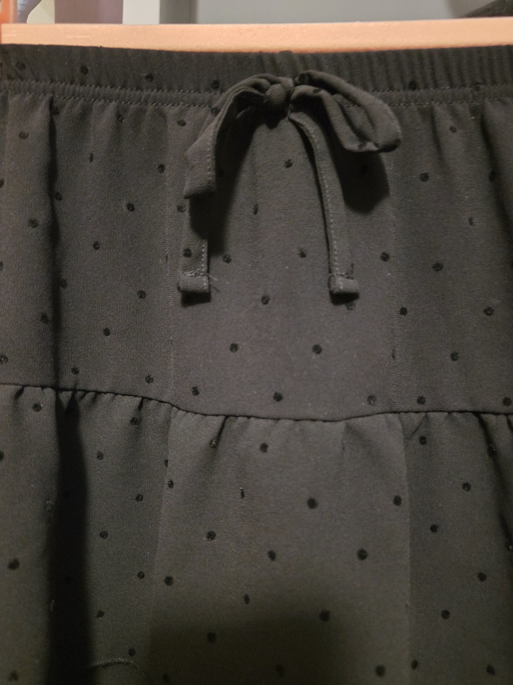 Reduced! Ardene Black Swiss Dot Tiered Skort XS | Chiffon Ruffle Mini - Picture 8 of 11